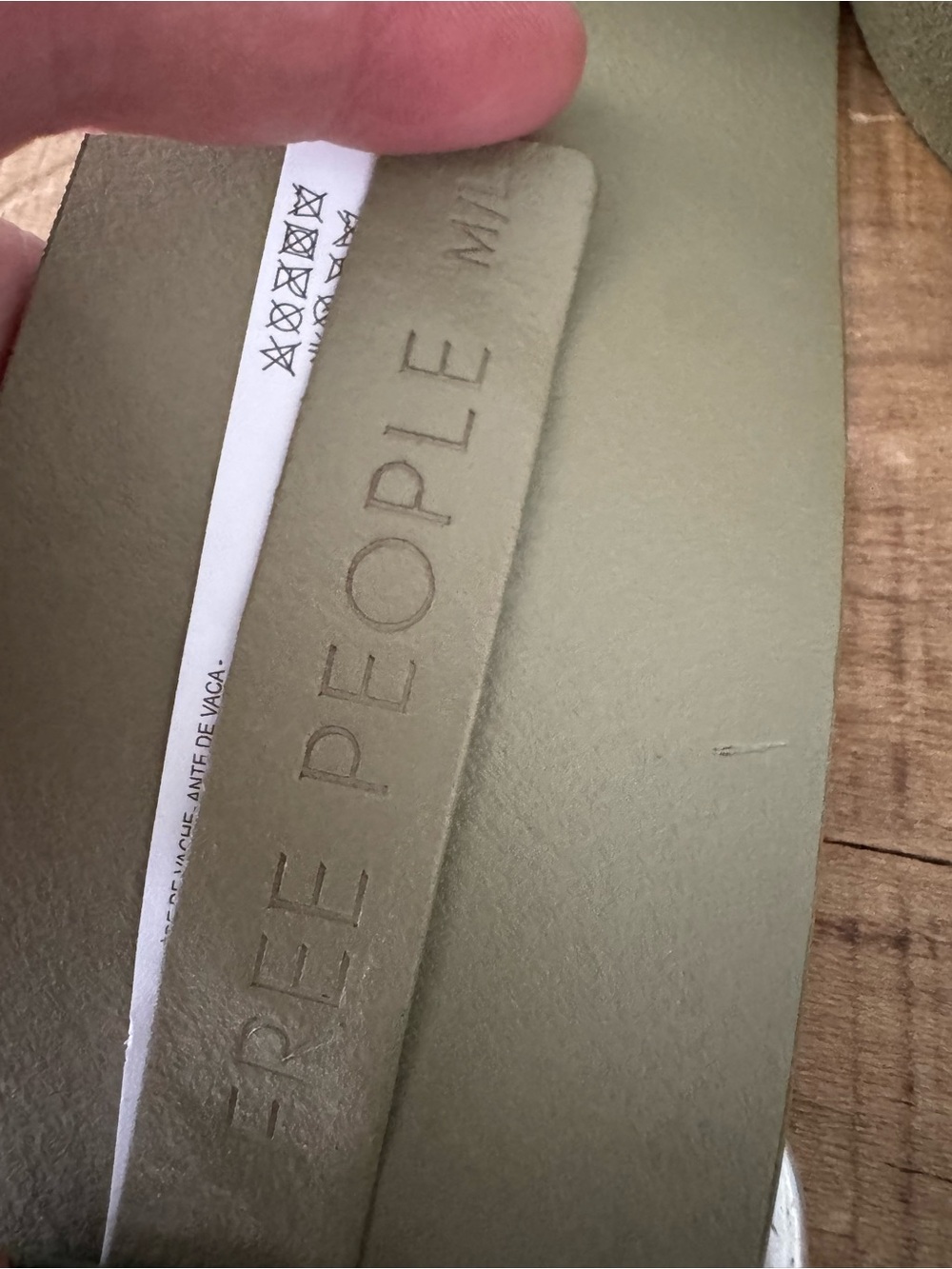 NWT Free People Olive Green Suede Hex Hip Belt ~ Size Medium / Large 🫒 - Picture 6 of 7